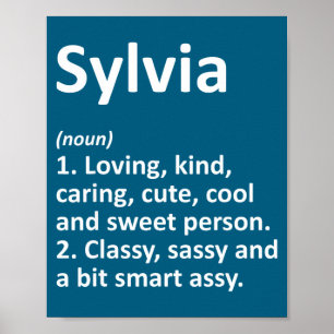 Sylvia Definitie D Naam Grappige Verjaardag Poster