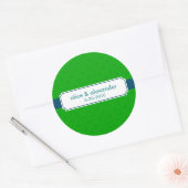 Sylvia en marine et Sticker Mariage vert/Étiquette (Enveloppe)