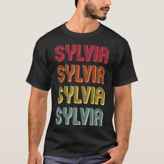 SYLVIA Gift Name Persoonlijke Retro  80s 90 T-shirt