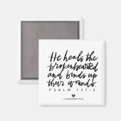 SylviasStory Psalm Square Magnet Magneet (Voorkant / Achterkant)