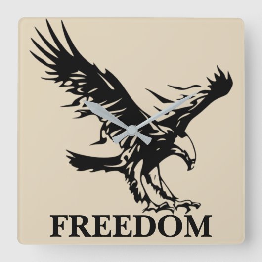 Symbol Eagle Freedom. Personalized Wall Clock Vierkante Klok (Voorkant)