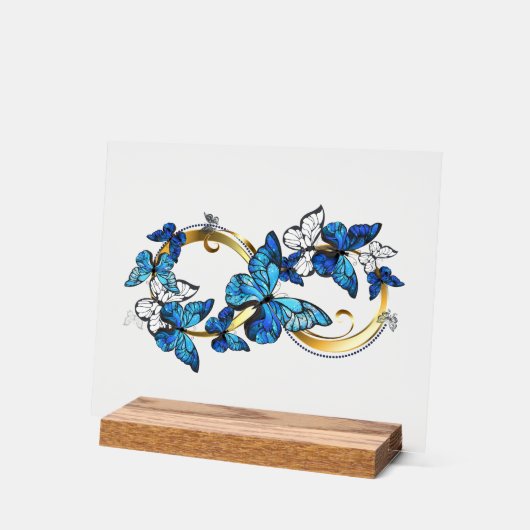Symbol Infinity of Blue Morpho Butterflies (Angle)
