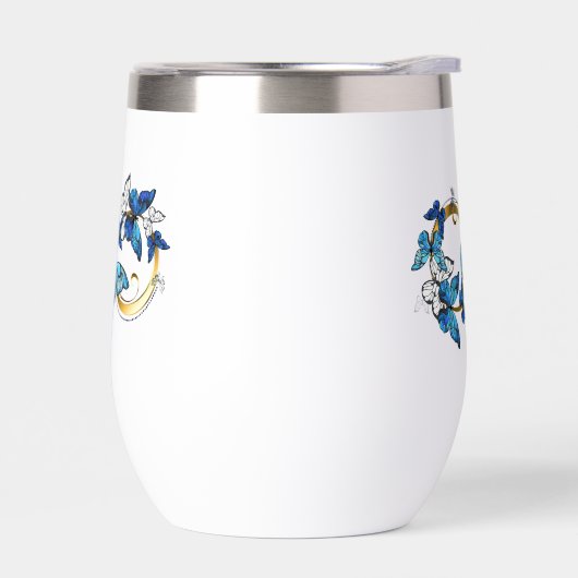 Symbol Infinity of Blue Morpho Butterflies (Gauche)