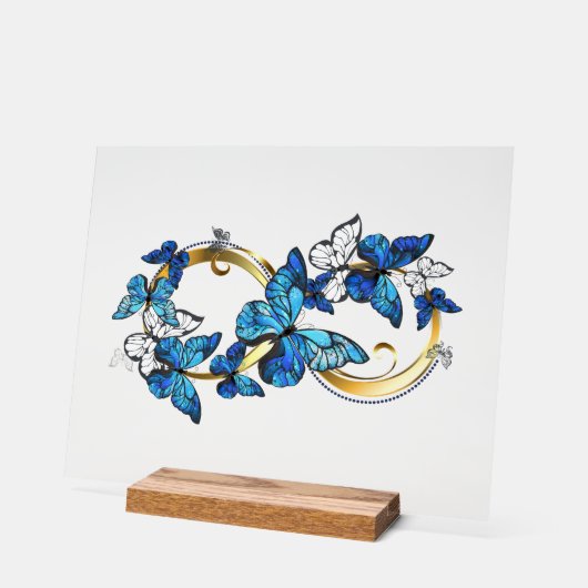 Symbol Infinity of Blue Morpho Butterflies (Angle)