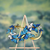 Symbol Infinity of Blue Morpho Butterflies Acryl Bord (Neutraal)