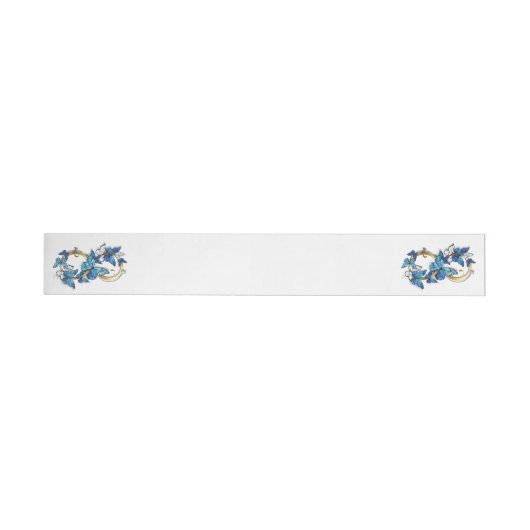 Symbol Infinity of Blue Morpho Butterflies Adreslabel Wikkel (Individueel)