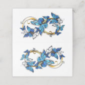 Symbol Infinity of Blue Morpho Butterflies Afsprakenkaart (Buitenkant ongevouwen)