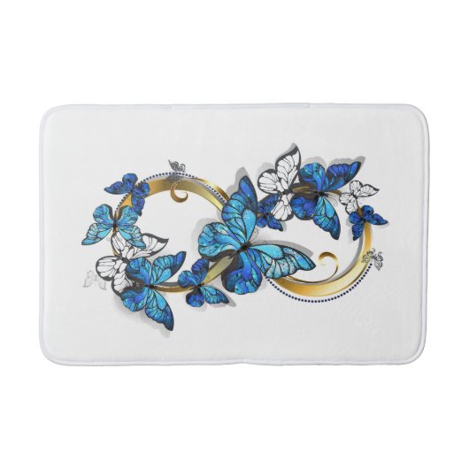Symbol Infinity of Blue Morpho Butterflies Badmat (Voorkant)