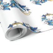 Symbol Infinity of Blue Morpho Butterflies Cadeaupapier (Rol Hoek)