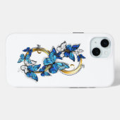 Symbol Infinity of Blue Morpho Butterflies Case-Mate iPhone Case (Achterkant (horizontaal))