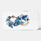 Symbol Infinity of Blue Morpho Butterflies Case-Mate iPhone Case (Achterkant (horizontaal))
