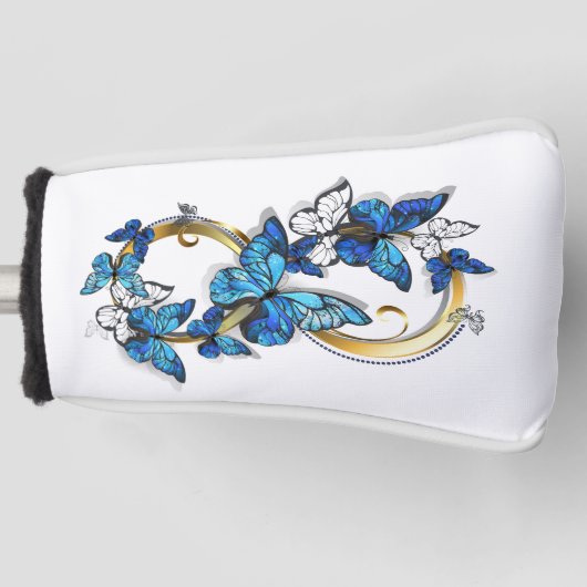 Symbol Infinity of Blue Morpho Butterflies Golfheadcover (Voorkant)