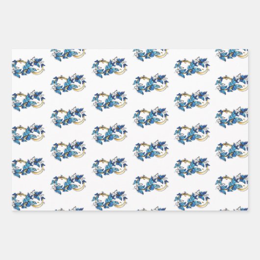 Symbol Infinity of Blue Morpho Butterflies Inpakpapier Vel (Voorkant)