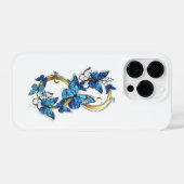 Symbol Infinity of Blue Morpho Butterflies iPhone Hoesje (Achterkant horizontaal)