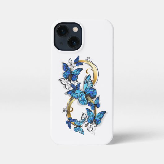 Symbol Infinity of Blue Morpho Butterflies iPhone Hoesje (Achterkant)