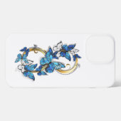 Symbol Infinity of Blue Morpho Butterflies iPhone Hoesje (Achterkant horizontaal)