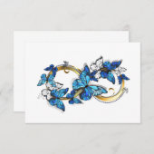 Symbol Infinity of Blue Morpho Butterflies Kaart (Voorkant / Achterkant)