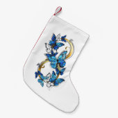 Symbol Infinity of Blue Morpho Butterflies Kleine Kerstsok (Voorkant (Hangend))