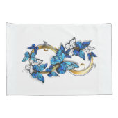 Symbol Infinity of Blue Morpho Butterflies Kussensloop (Achterkant-Rechts)
