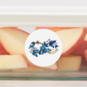 Symbol Infinity of Blue Morpho Butterflies Labels (Aangebracht)