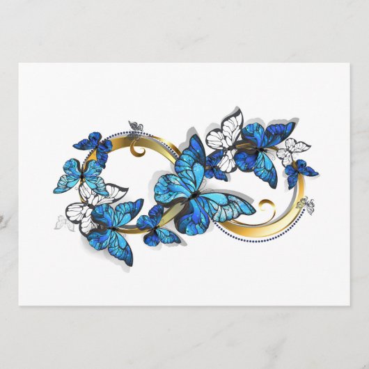 Symbol Infinity of Blue Morpho Butterflies Menu (Voorkant)