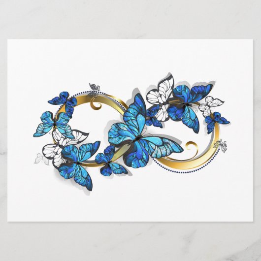Symbol Infinity of Blue Morpho Butterflies Menu (Voorkant)
