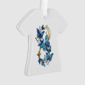 Symbol Infinity of Blue Morpho Butterflies Ornament (voorkant)