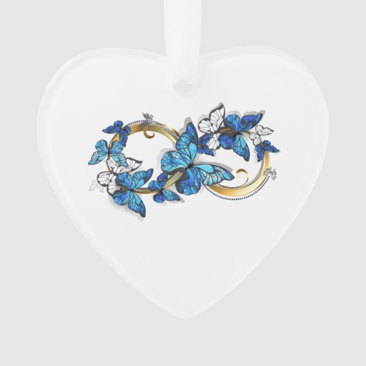 Symbol Infinity of Blue Morpho Butterflies Ornament (voorkant)