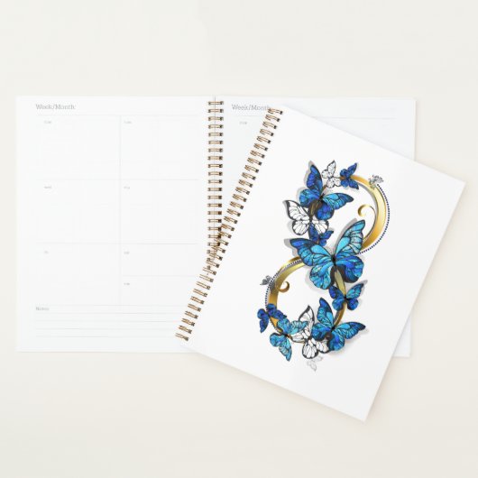 Symbol Infinity of Blue Morpho Butterflies Planner (Display)