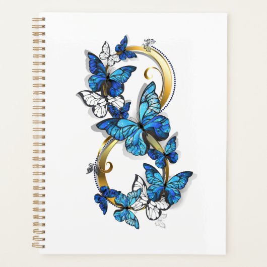 Symbol Infinity of Blue Morpho Butterflies Planner (Voorkant)