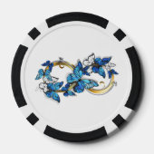 Symbol Infinity of Blue Morpho Butterflies Poker Chips (Achterkant)