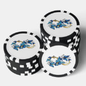 Symbol Infinity of Blue Morpho Butterflies Poker Chips (Opstapeling)