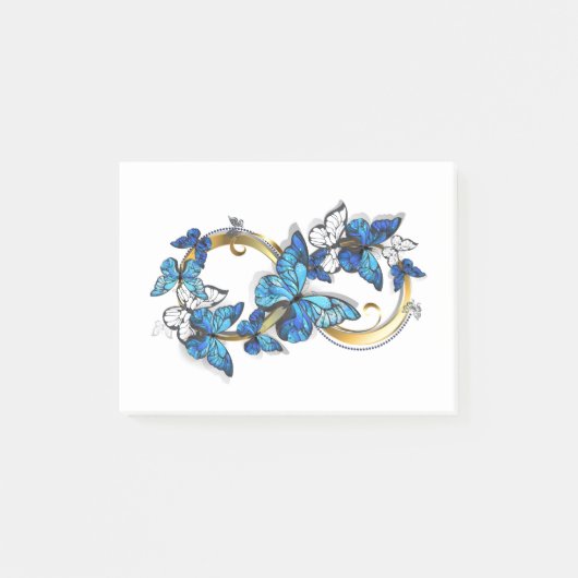 Symbol Infinity of Blue Morpho Butterflies Post-it® Notes (Voorkant)