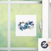 Symbol Infinity of Blue Morpho Butterflies Raamsticker (Huis)