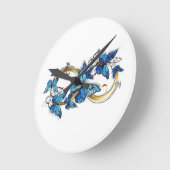 Symbol Infinity of Blue Morpho Butterflies Ronde Klok (Hoek)