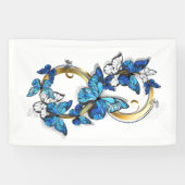 Symbol Infinity of Blue Morpho Butterflies Spandoek (Horizontaal)