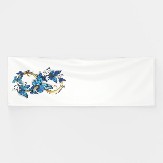 Symbol Infinity of Blue Morpho Butterflies Spandoek (Horizontaal)
