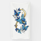 Symbol Infinity of Blue Morpho Butterflies Spandoek (Verticaal)