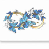 Symbol Infinity of Blue Morpho Butterflies Sticker (Voorkant)