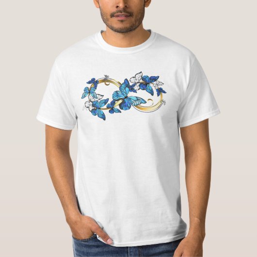Symbol Infinity of Blue Morpho Butterflies T-shirt (Voorkant)