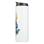 Symbol Infinity of Blue Morpho Butterflies Thermosbeker (Geroteerd rechts)