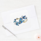 Symbol Infinity of Blue Morpho Butterflies Vierkante Sticker (Envelop)
