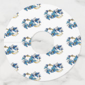 Symbol Infinity of Blue Morpho Butterflies Wijnglaslabel (Achterkant)