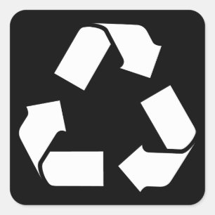 SYMBOL recyclen Vierkante Sticker