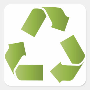 SYMBOL recyclen Vierkante Sticker
