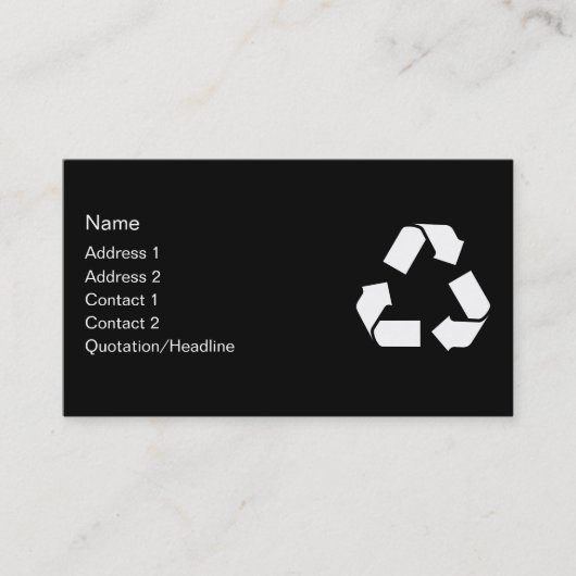 SYMBOL recyclen Visitekaartje (Voorkant)