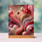 Symbole Abstrait en acrylique avec base en bois (Neutre)