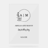 SYMBOLE ACRÉS Mariage DE MONogramme Floral Minimal (Recto)