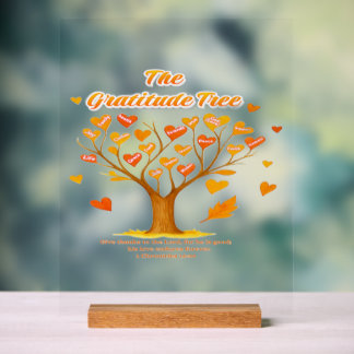 Symbole acrylique 'Arbre de Gratitude'