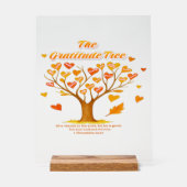 Symbole acrylique 'Arbre de Gratitude' (Recto)